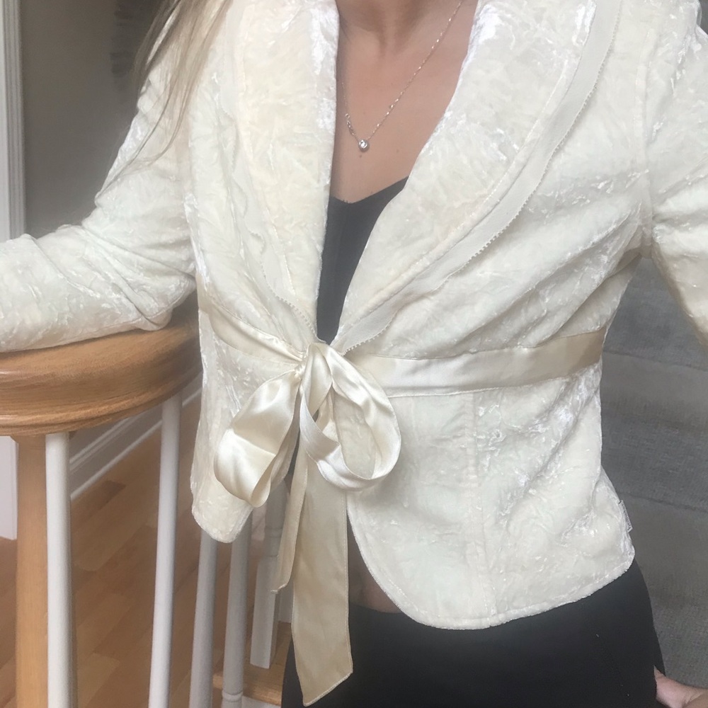 Hollister Cream Suede Light Jacket/Blazer sz M